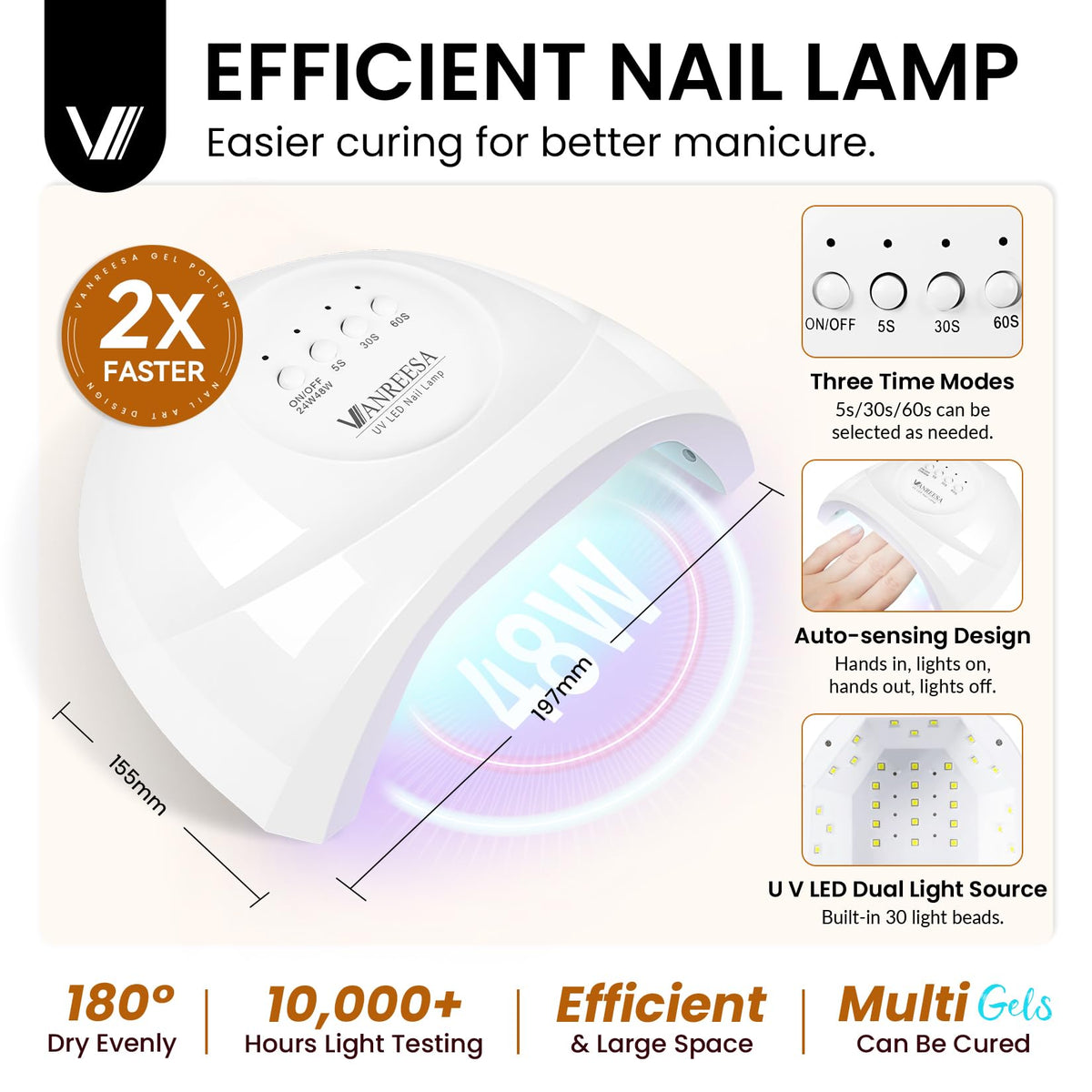 Vanreesa base coat bottle promotes smooth adhesion for long-lasting nails