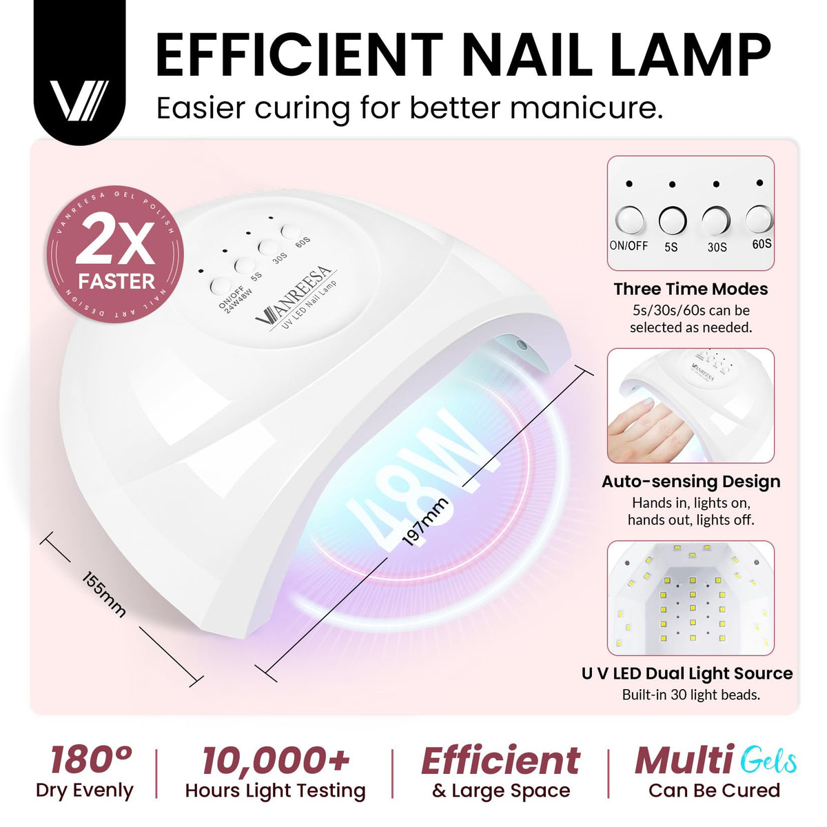 Vanreesa base coat bottle helps adhesion for lasting manicures.