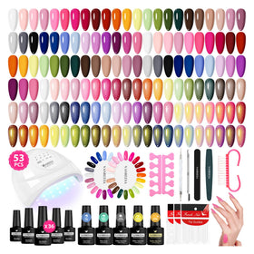 Vanreesa gel nail polish kit 53pcs offers vibrant color options for at-home manicures