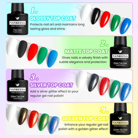 Vanreesa glitter top coat adding sparkle to nails