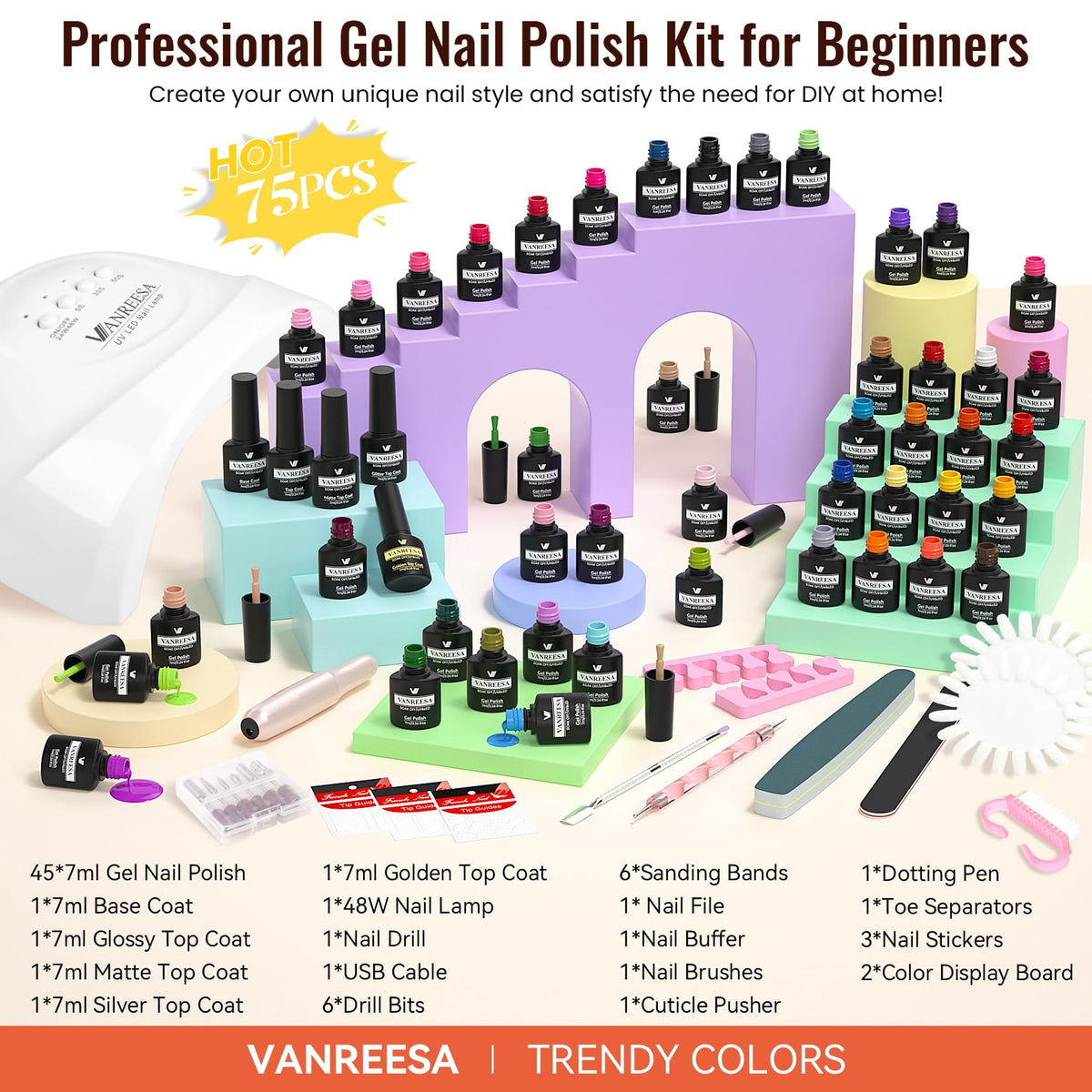 VANREESA manicure tools kit for at-home nail art