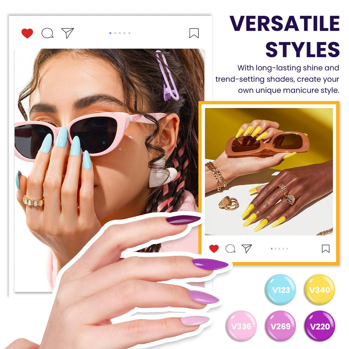VANREESA 48W UV lamp enables fast curing for efficient at-home nails.