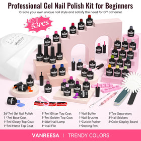 Vanreesa 48W UV nail lamp cures gel evenly for consistent results