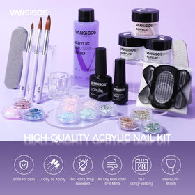 VANSISOS acrylic powder 3 pots 30g for smooth mix and even coverage.