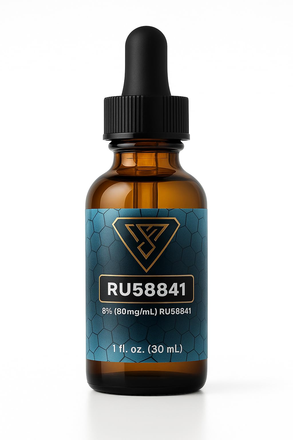 Vantanex RU-58841 eight-percent texture closeup shows smooth topical solution.