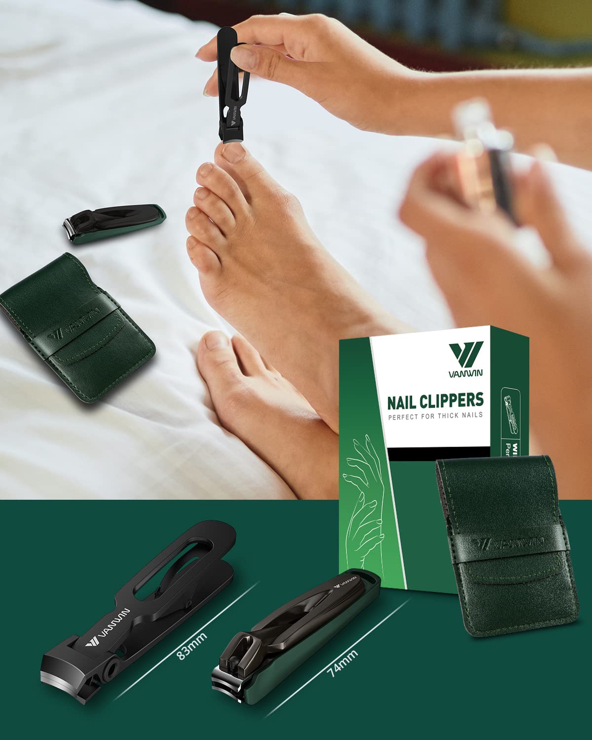 VANWIN Nail Clipper Set gift-ready packaging for practical home grooming.