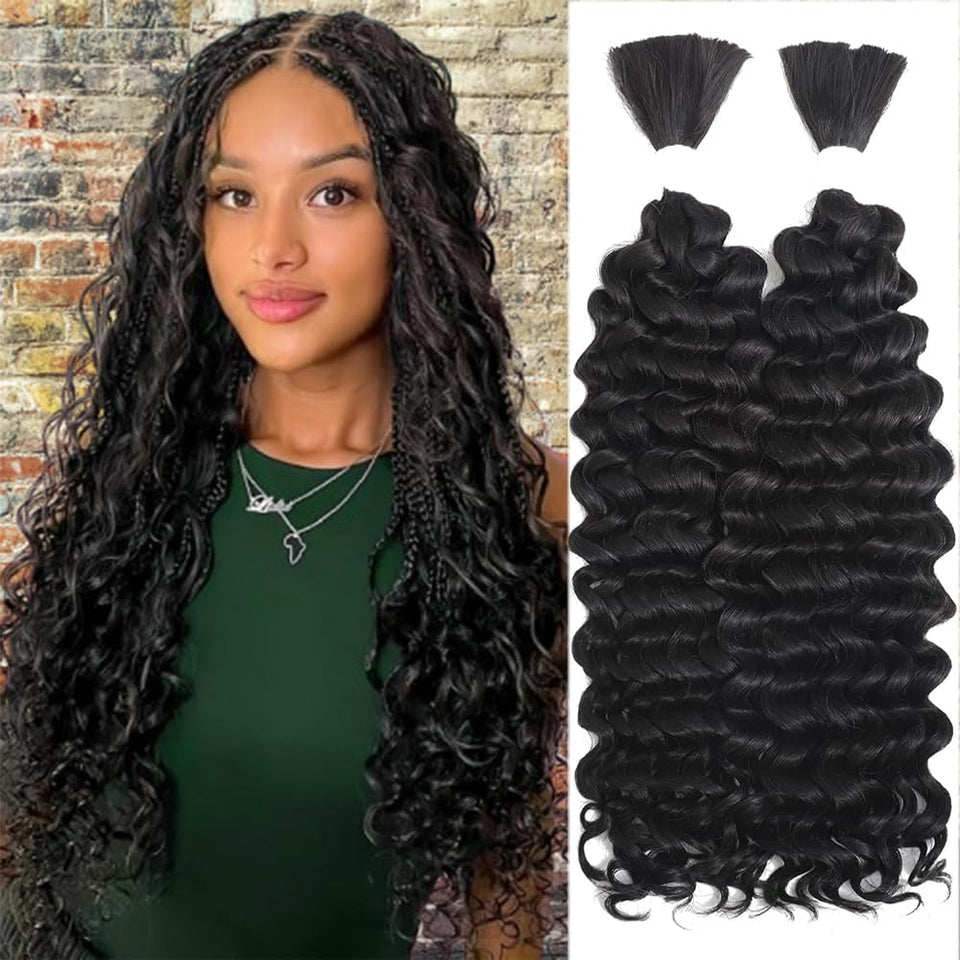 Variedoris 18-inch deep wave hair for knotless box braids and natural movement