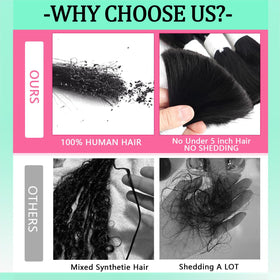 Variedoris no weft braiding hair for seamless crochet looks