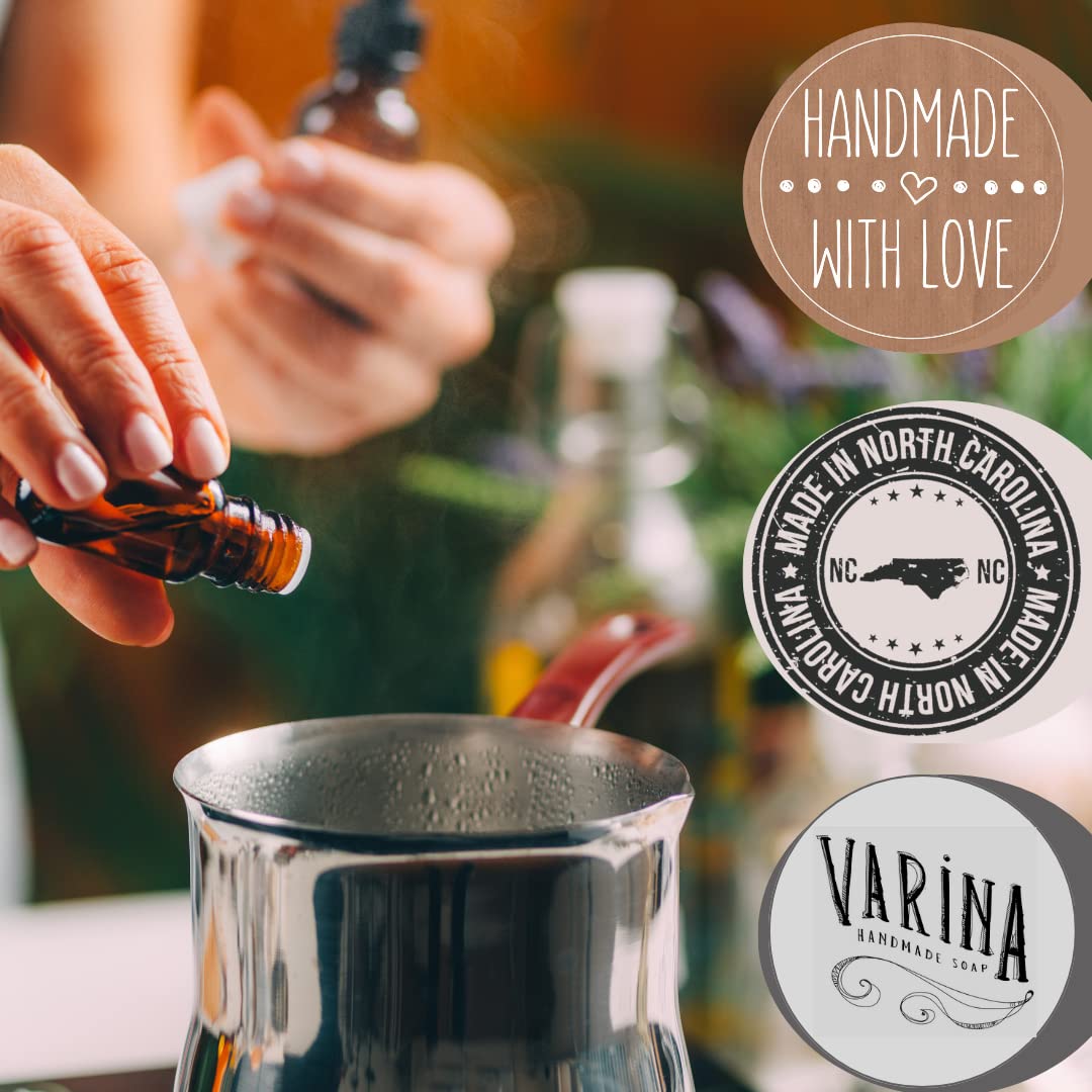 Varina Mens Variety Bar Soap texture detail highlights smooth exfoliation with mild ingredients.