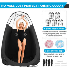 VARIPOWDER lightweight tan booth supports quick setup