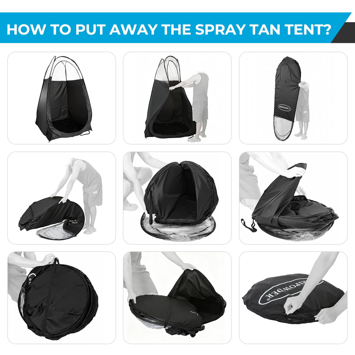 VARIPOWDER outdoor tanning tent ideal for beach, yacht, or vacation use
