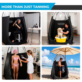 VARIPOWDER spacious 78-inch tan tent designed for comfortable sessions