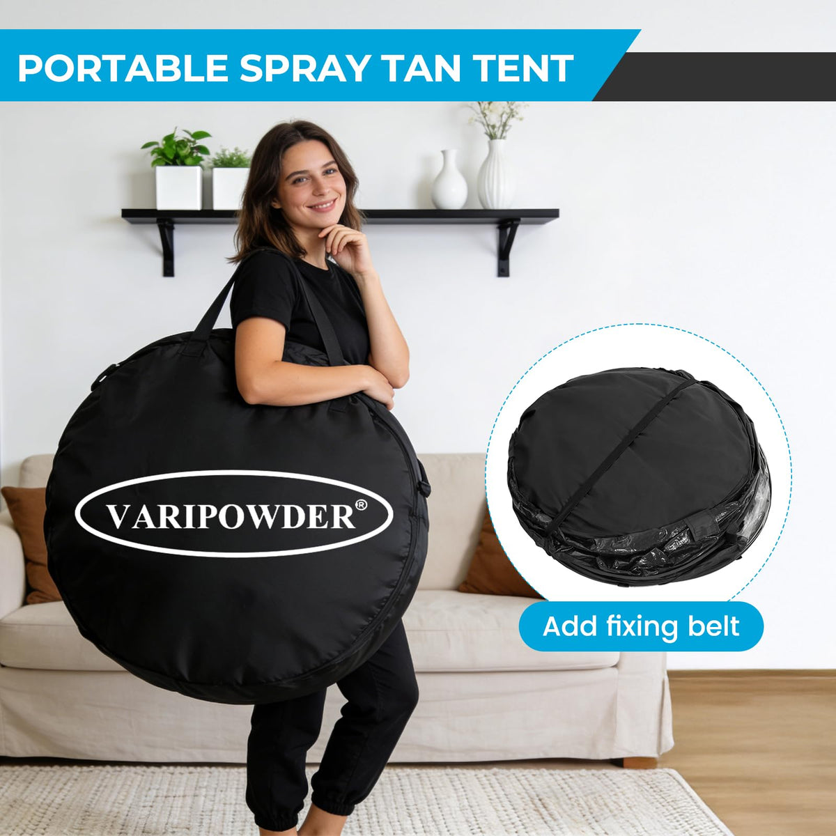 VARIPOWDER waterproof tan tent easily cleans after use