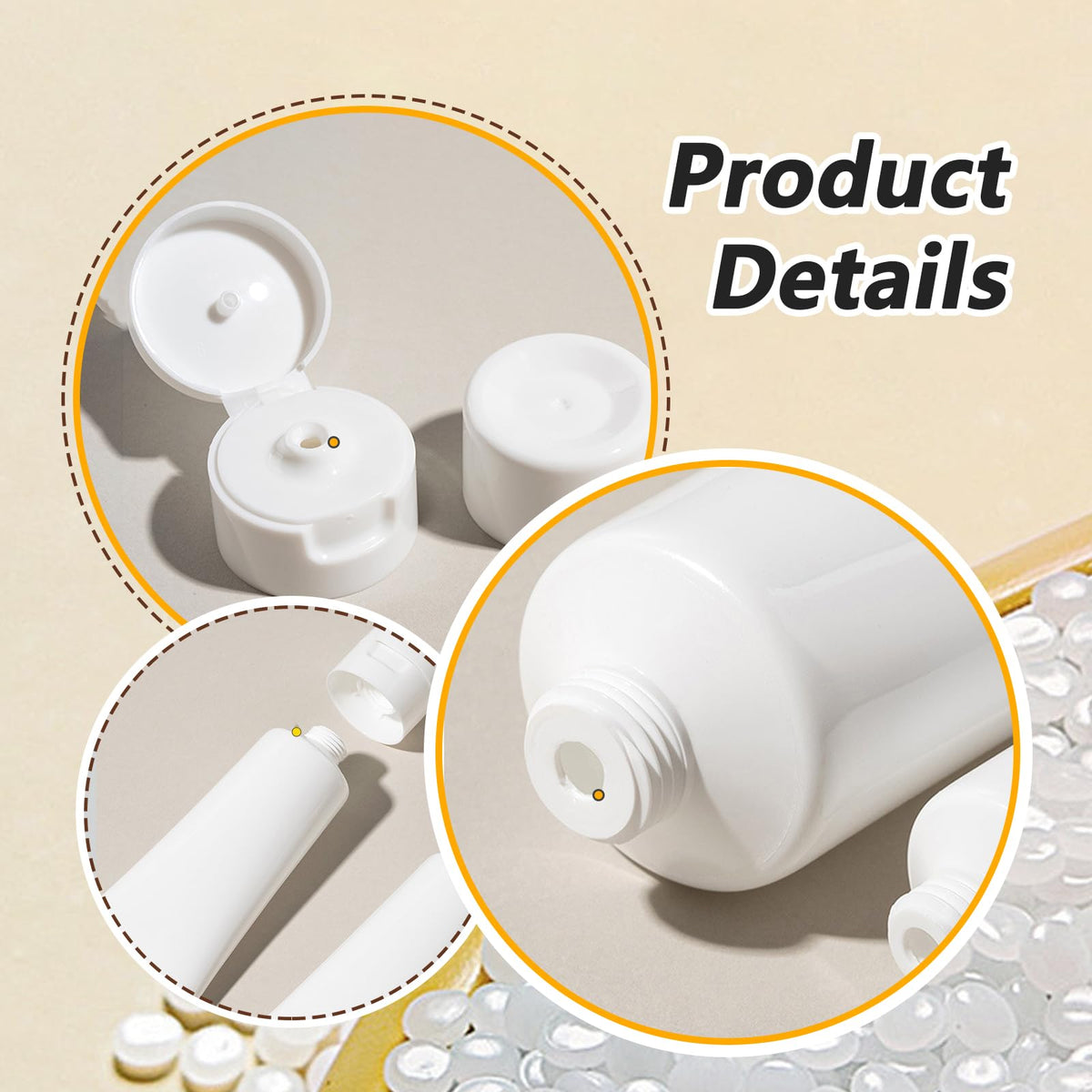 VASANA durable white plastic tubes designed for reusable, easy-clean storage.