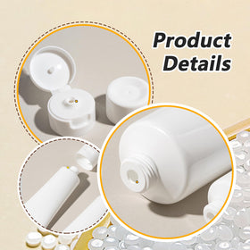 VASANA durable white plastic tubes designed for reusable, easy-clean storage.