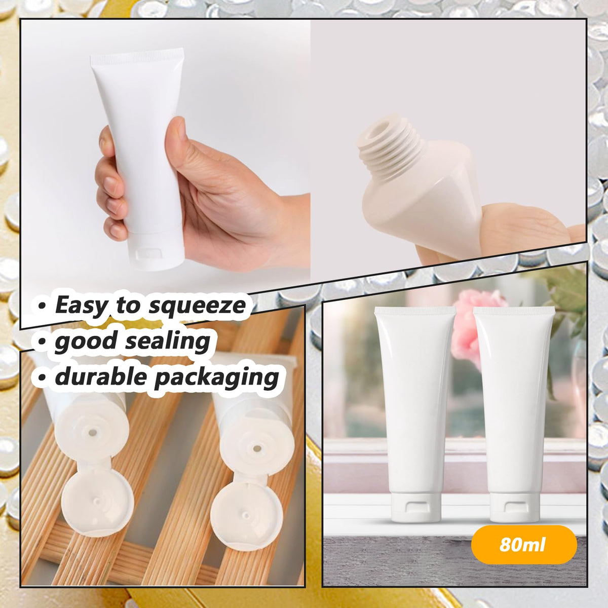 VASANA flexible squeeze bottles enabling precise dispensing and reduced waste.