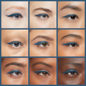 VASANTI Kajal Waterline Ice Blue velvet matte finish on lash line.
