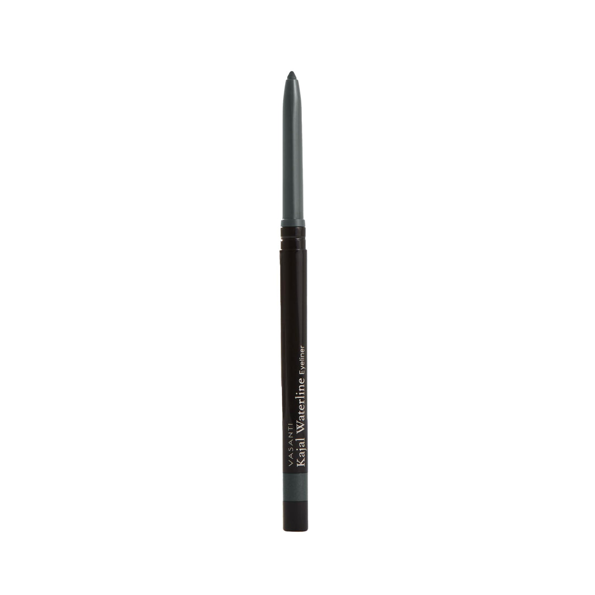 VASANTI Kajal Waterline slate grey close-up showing long-lasting color payoff.