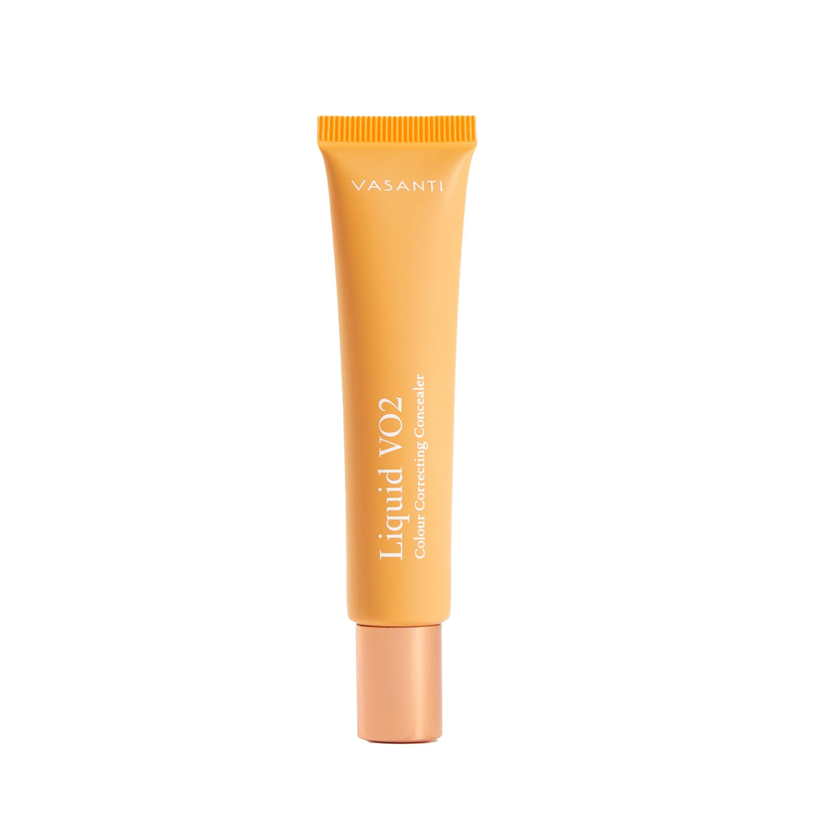 VASANTI Liquid VO2 orange concealer bottle corrects dark circles for warm to medium skin.