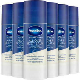 Vaseline balm-stick travel-size 1.4 oz, six-pack, portable moisture.
