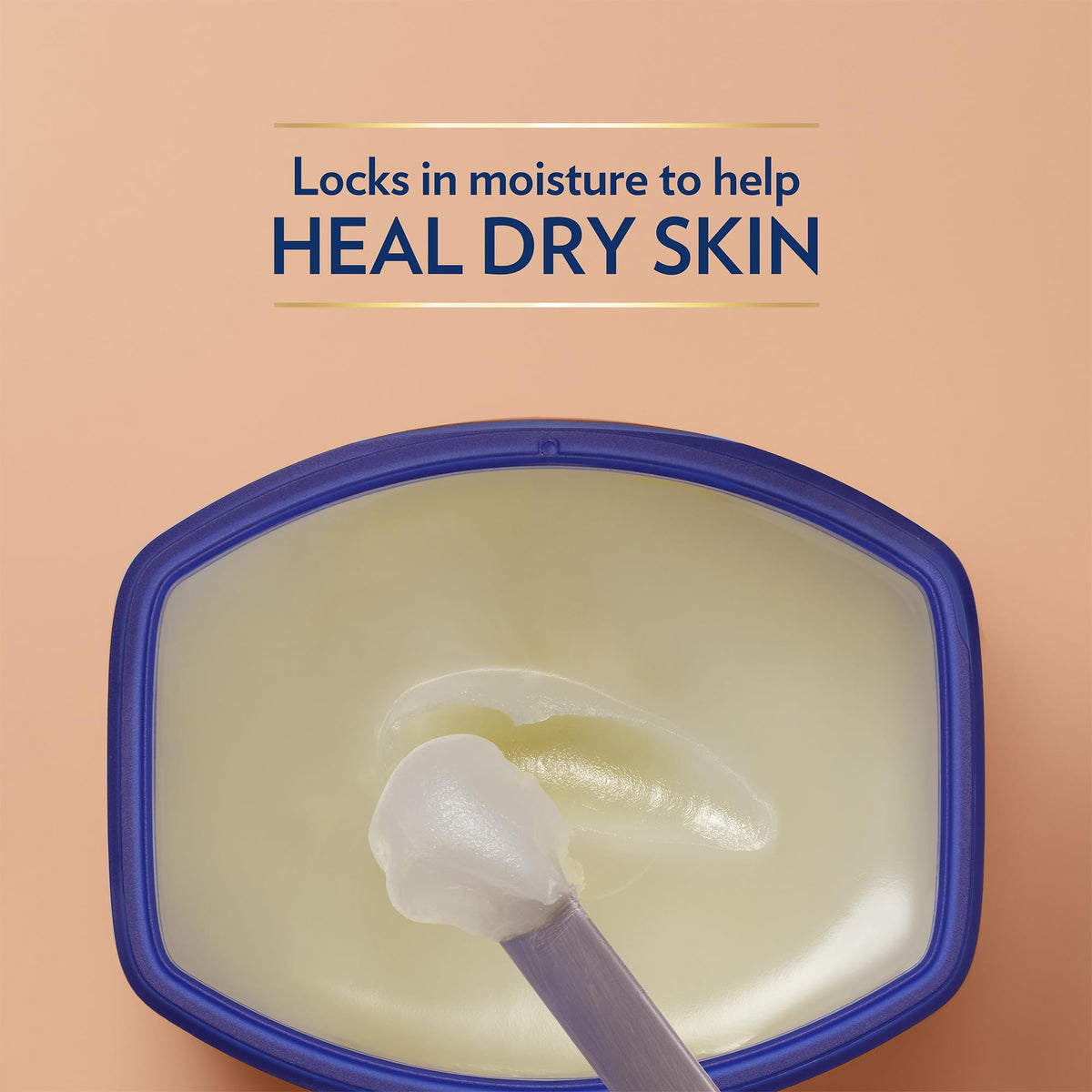 Vaseline Cocoa Butter Healing Jelly smooths rough elbows and knees.