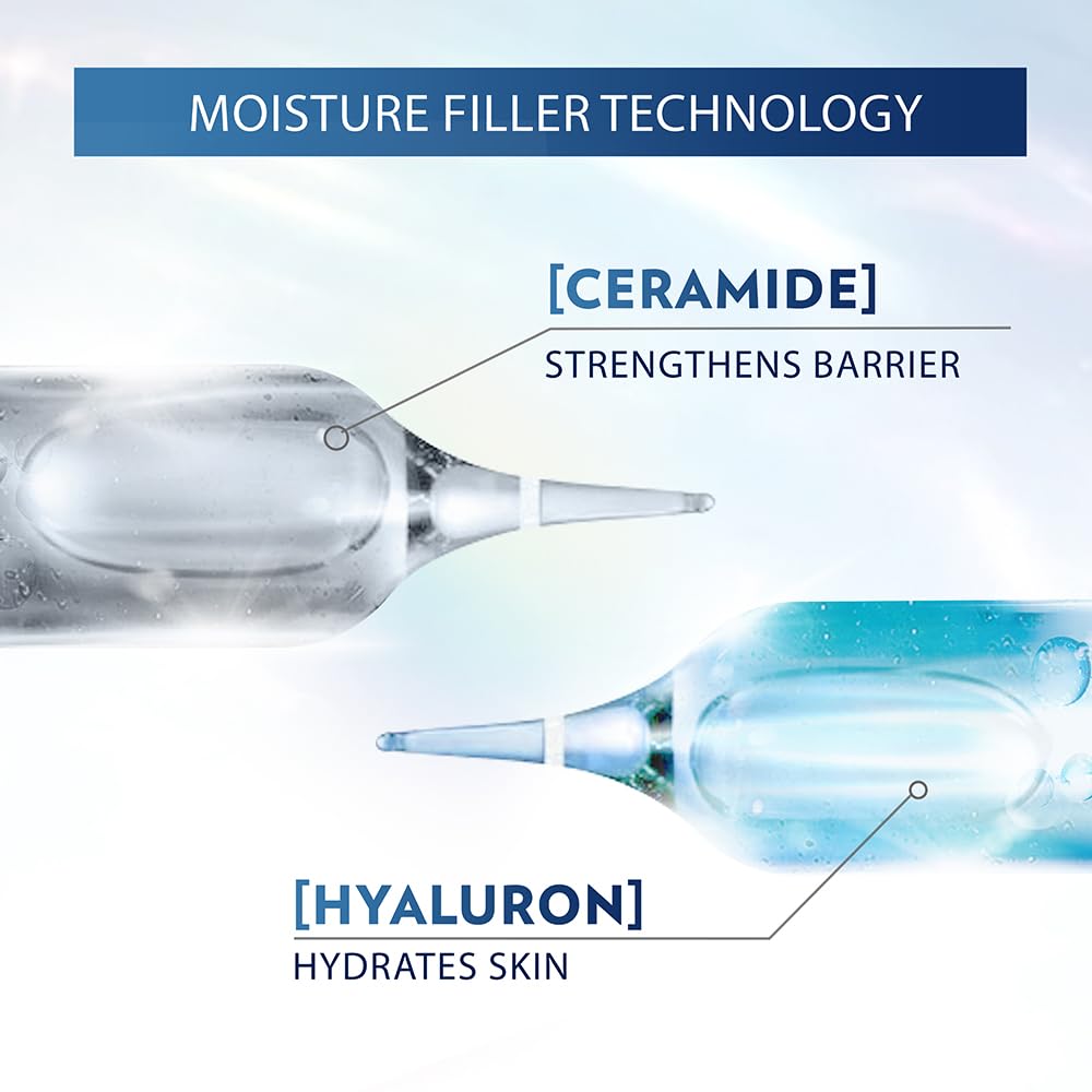 Vaseline Deep Moisture label highlights ceramides and hyaluron fillers.