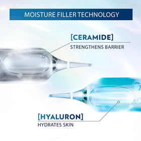 Vaseline Deep Moisture label highlights ceramides and hyaluron fillers.