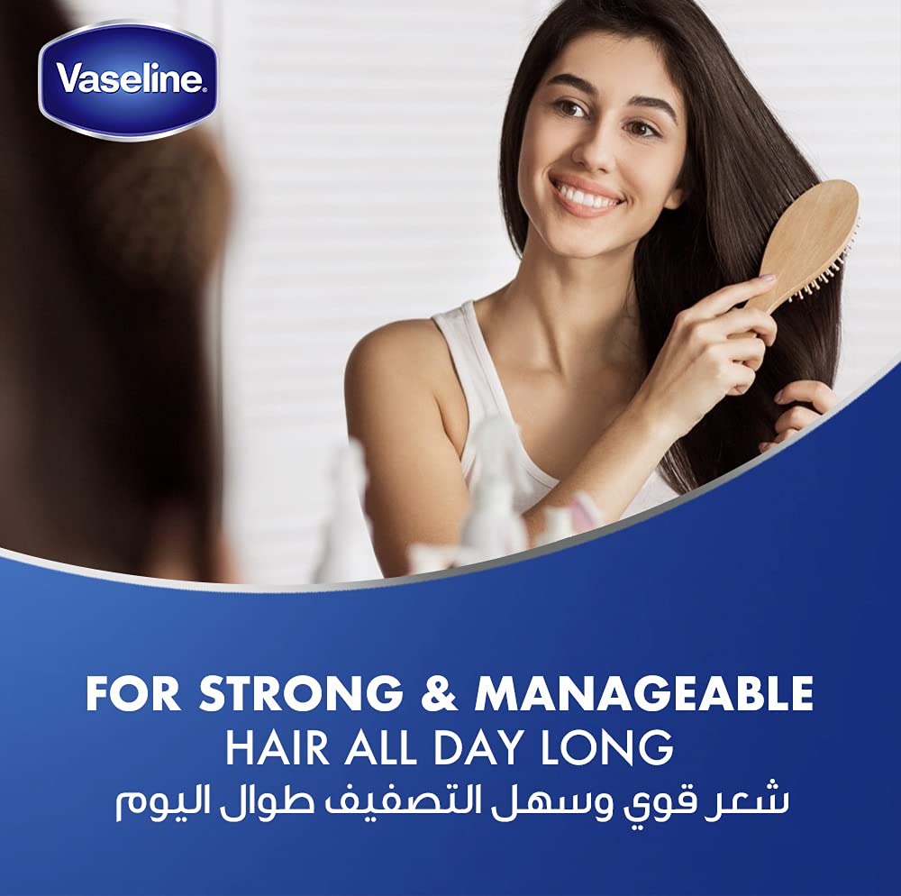 Vaseline Hair Tonic application on scalp for gentle massage.