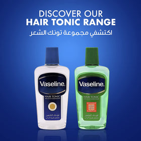Vaseline Hair Tonic Conditioner jar showing smoothing hydration.