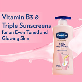 Vaseline Healthy Bright lotion back packaging expiry date clearly visible.