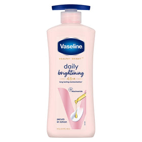 Vaseline Healthy Bright lotion front bottle for everyday hydration.