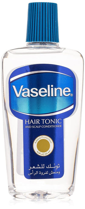 Vaseline Intensive Care Hair Tonic bottle for scalp hydration.