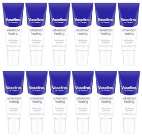 Vaseline Lip Therapy Advanced Formula bottle front view for lasting moisture