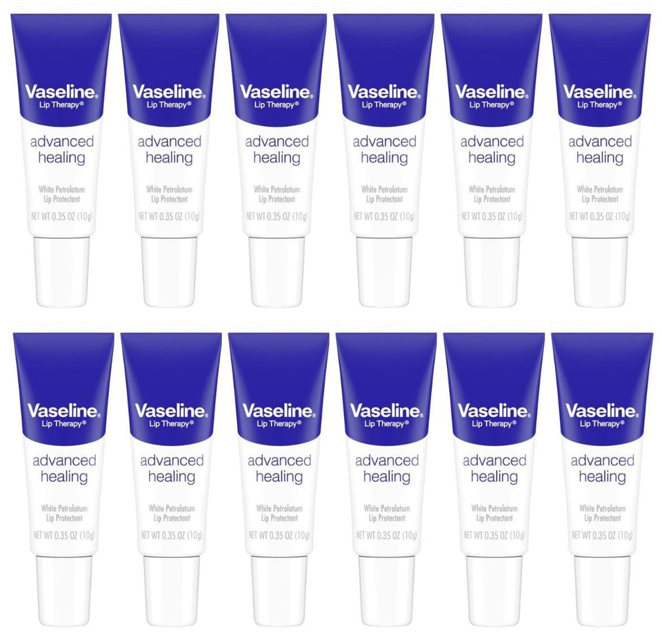 Vaseline Lip Therapy Advanced Formula bottle front view for lasting moisture