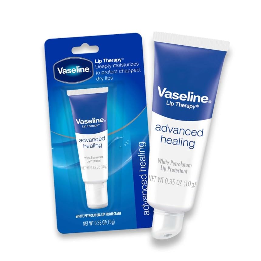 Vaseline Lip Therapy Advanced Formula tin packaging in compact size