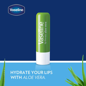 Single Aloe Fresh Vaseline lip balm stick surface highlighting texture