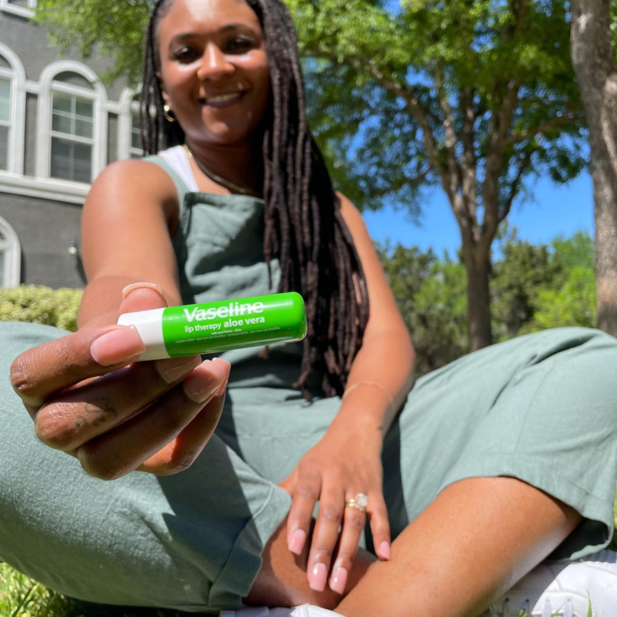 Travel-friendly Vaseline Lip Therapy Aloe Fresh packaging for busy days