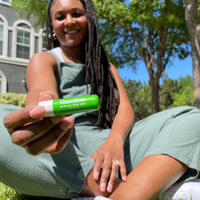 Travel-friendly Vaseline Lip Therapy Aloe Fresh packaging for busy days