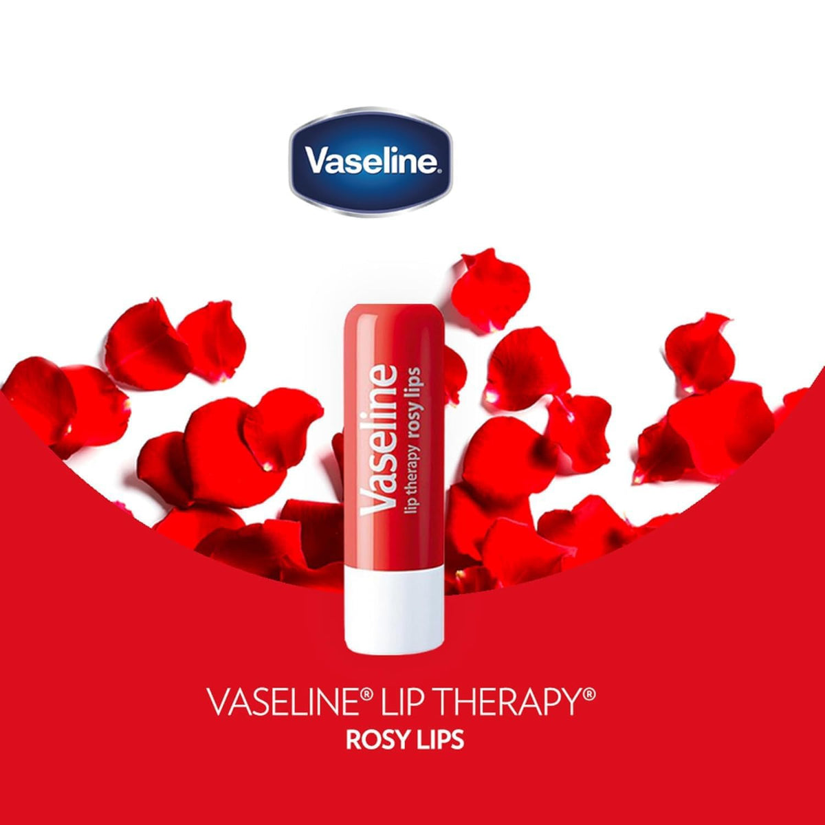Vaseline Lip Therapy Rosy Lips creamy texture close-up