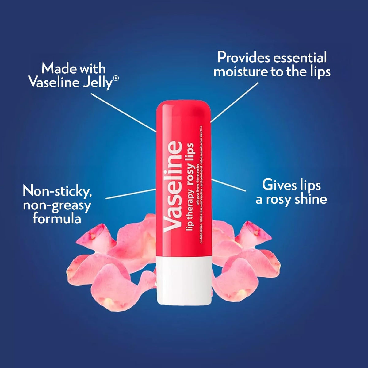 Vaseline Lip Therapy Rosy Lips twist-cap detail