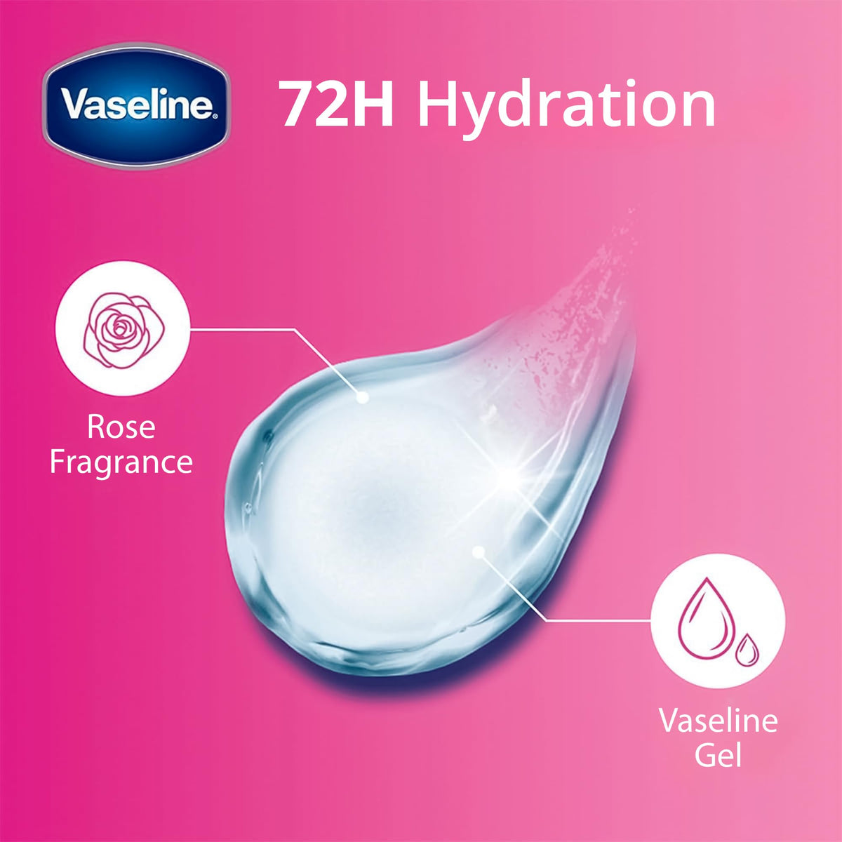 Vaseline Lip Therapy Rosy Lips mini-application on lips for soft pink tint.