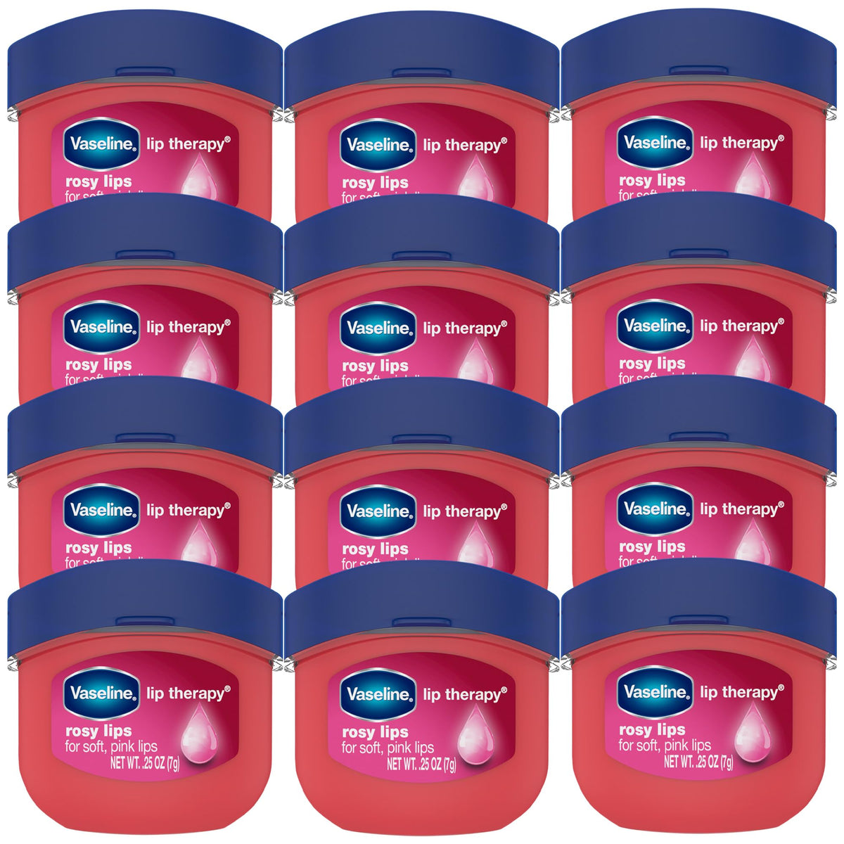 Vaseline Lip Therapy Rosy Lips mini-rose-tinted balm for hydrated lips on the go.