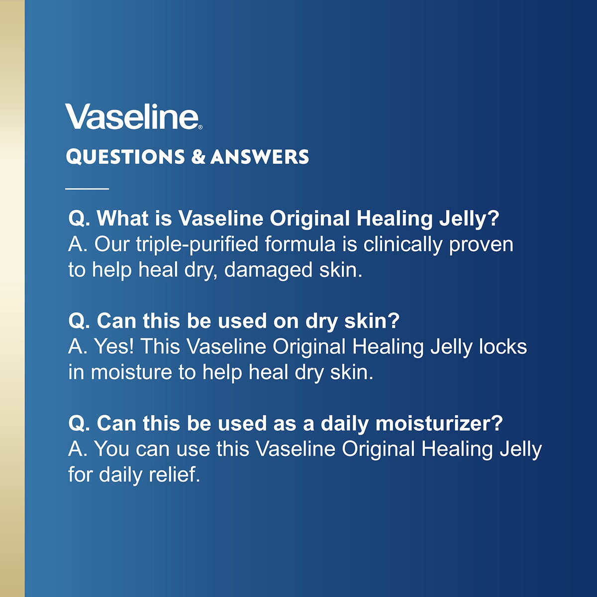 Vaseline jelly on dry skin showing moisture sealing action