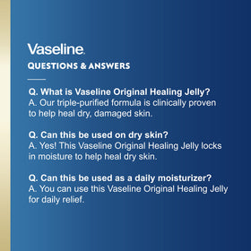 Vaseline jelly on dry skin showing moisture sealing action
