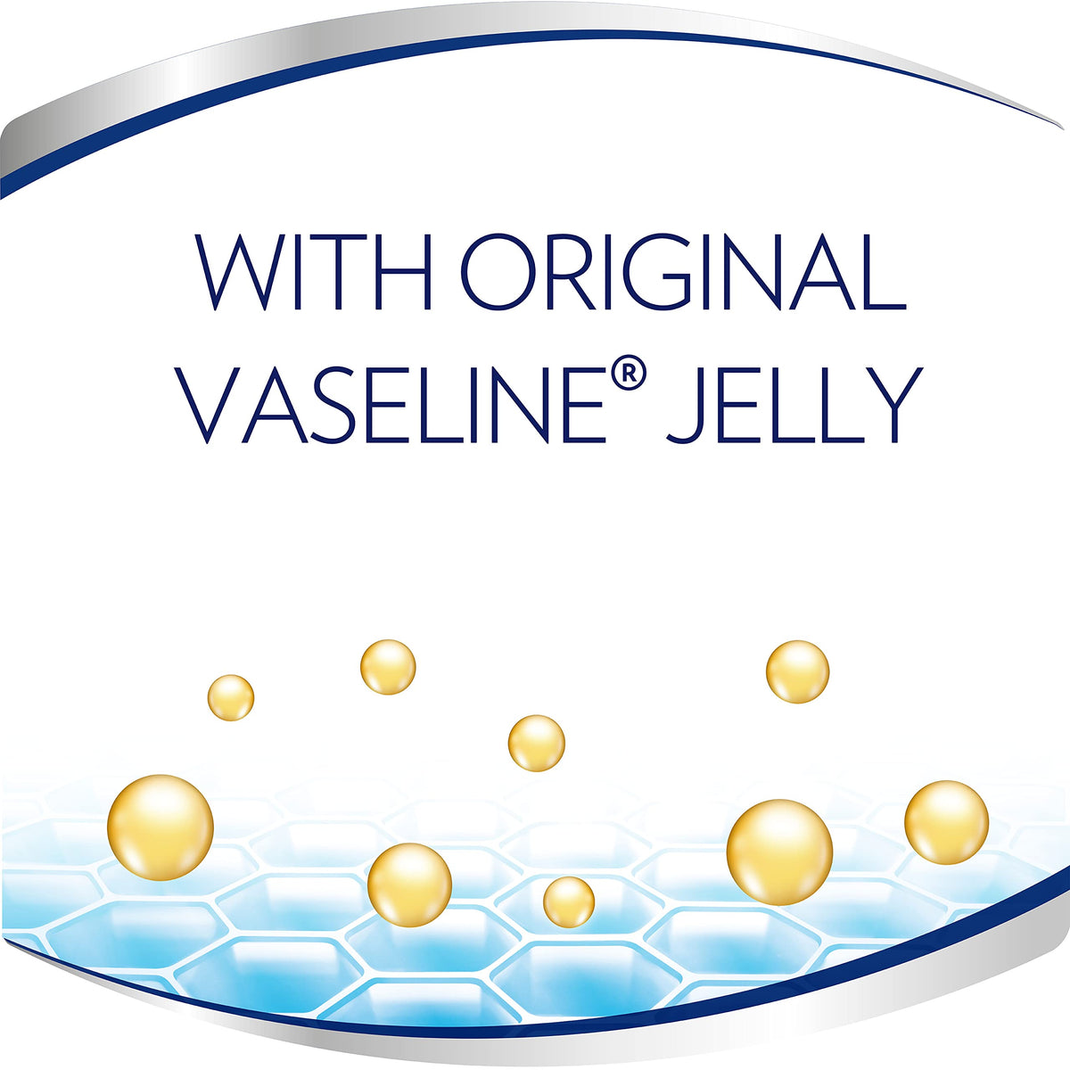 Close-up of glossy Vaseline jelly texture ready for easy application