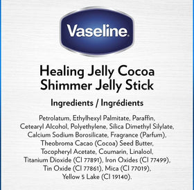 Vaseline Cocoa Shimmer Jelly Stick six-pack for versatile skincare routines.