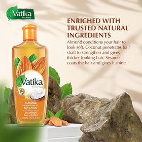 Vatika Naturals Dabur Hair Oil sesame gloss adds natural shine and manageability.