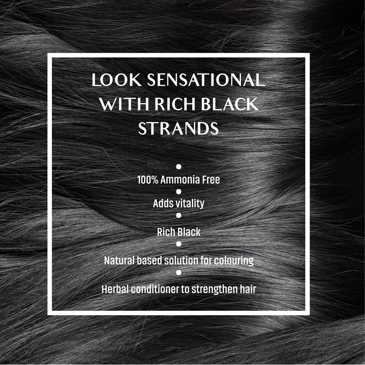 Vatika Naturals glossy black finish adds shine and softness.