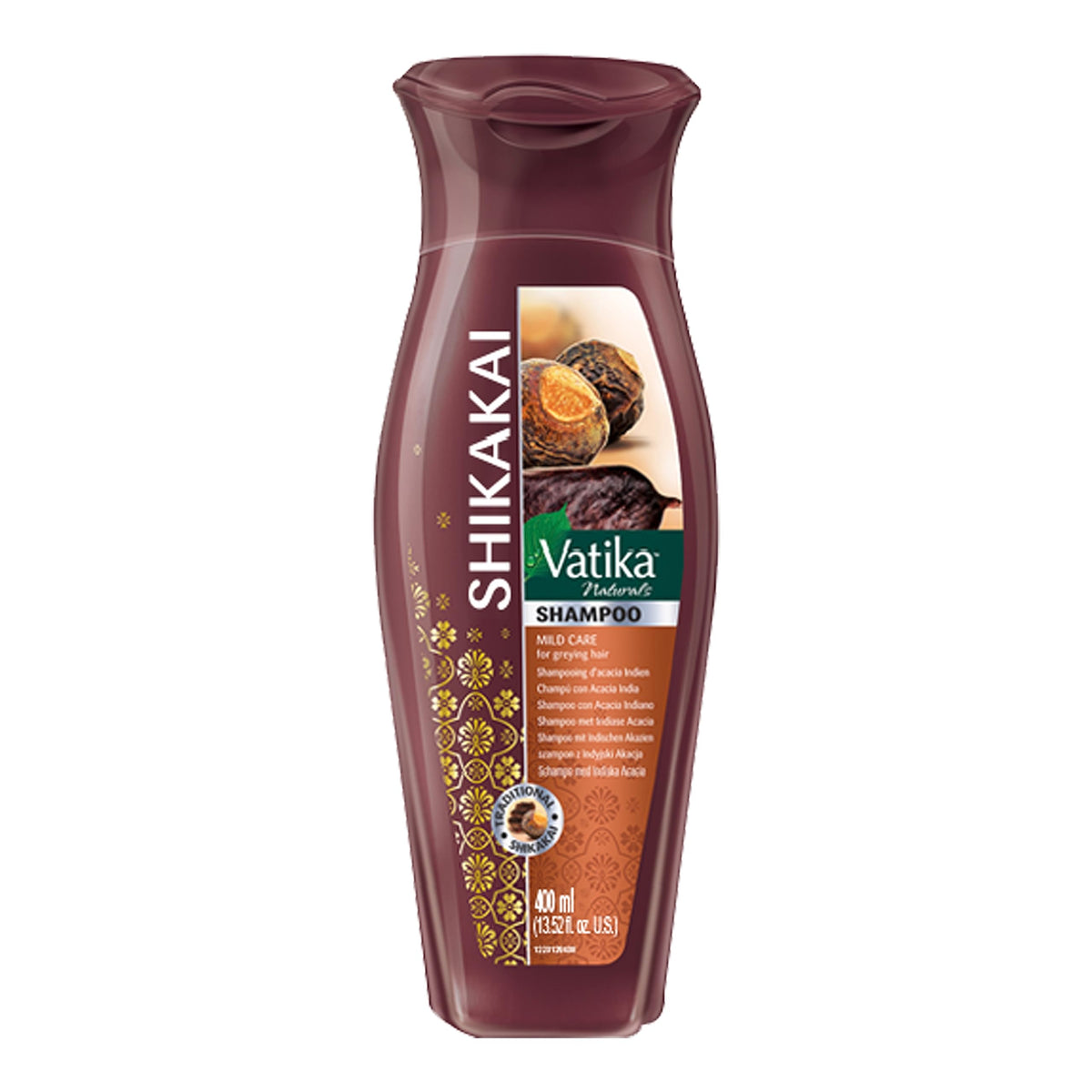 Vatika Naturals Moisturizing Shampoo bottle shows gentle cleansing and hydration.