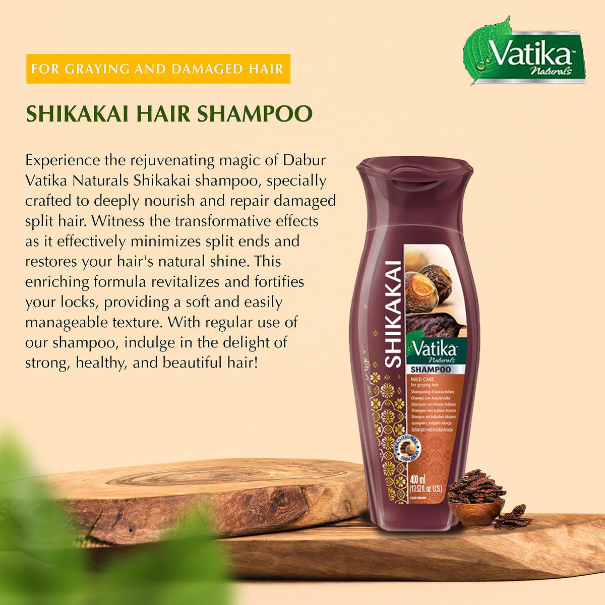 Vatika Naturals Moisturizing Shampoo lather illustrates smoothing and detangling benefits.